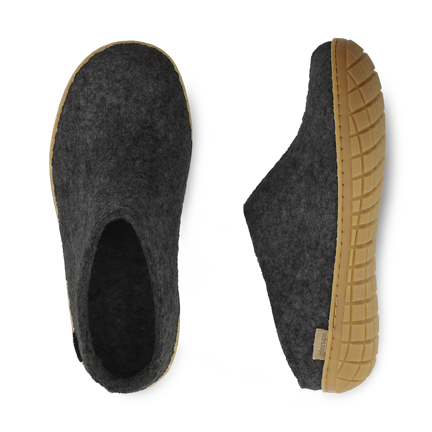 Glerups Slip-on Charcoal - Rubber Sole