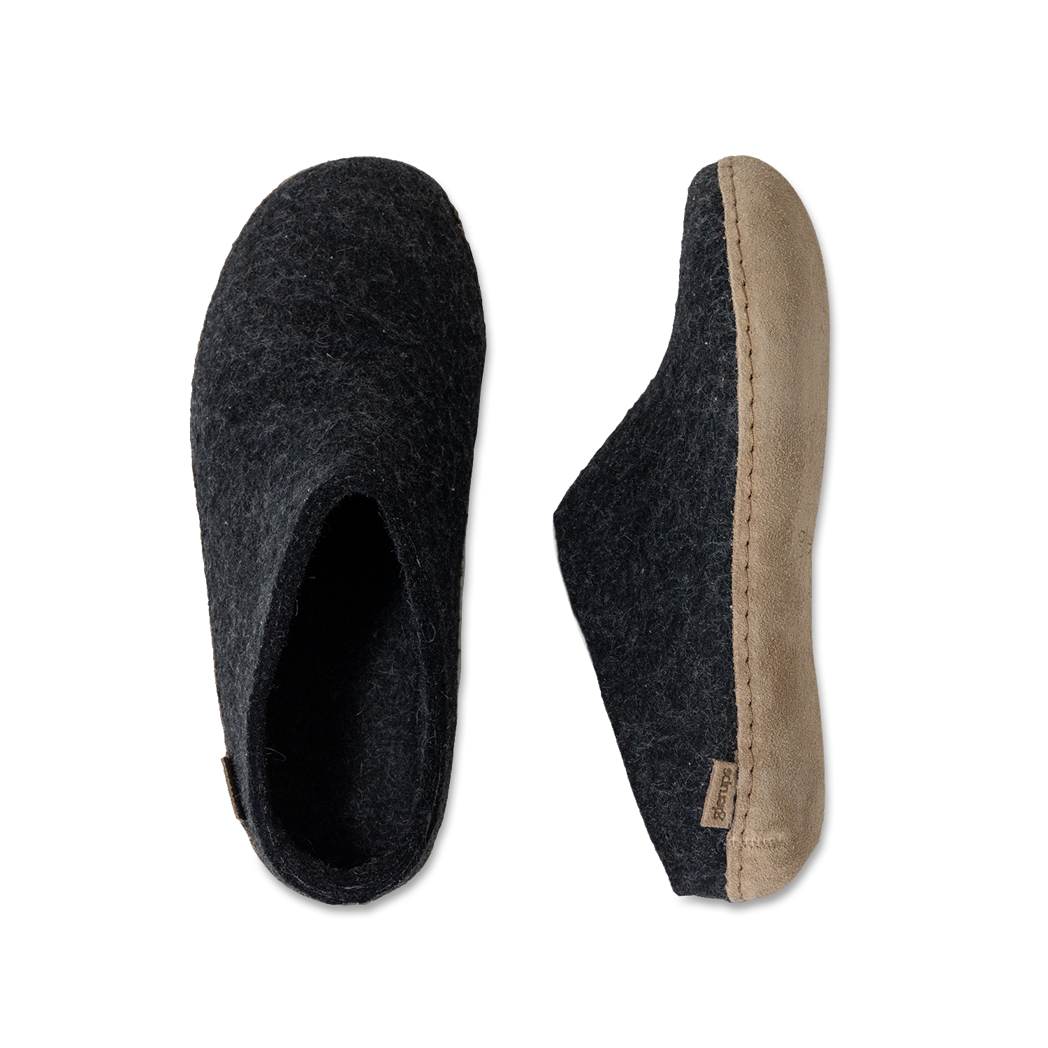 Glerups Slip-on Charcoal - Leather Sole