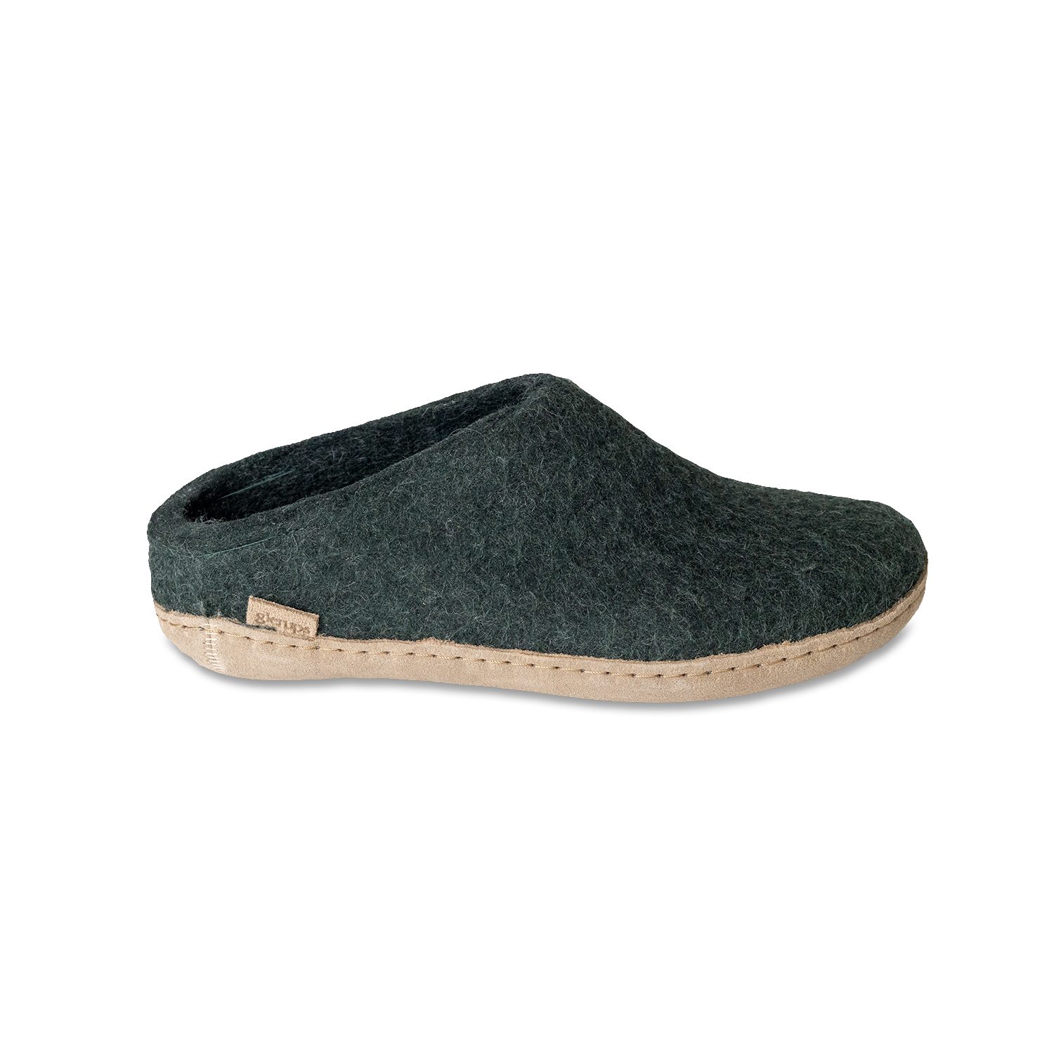 Glerups Slip-on Forest Green - Leather Sole