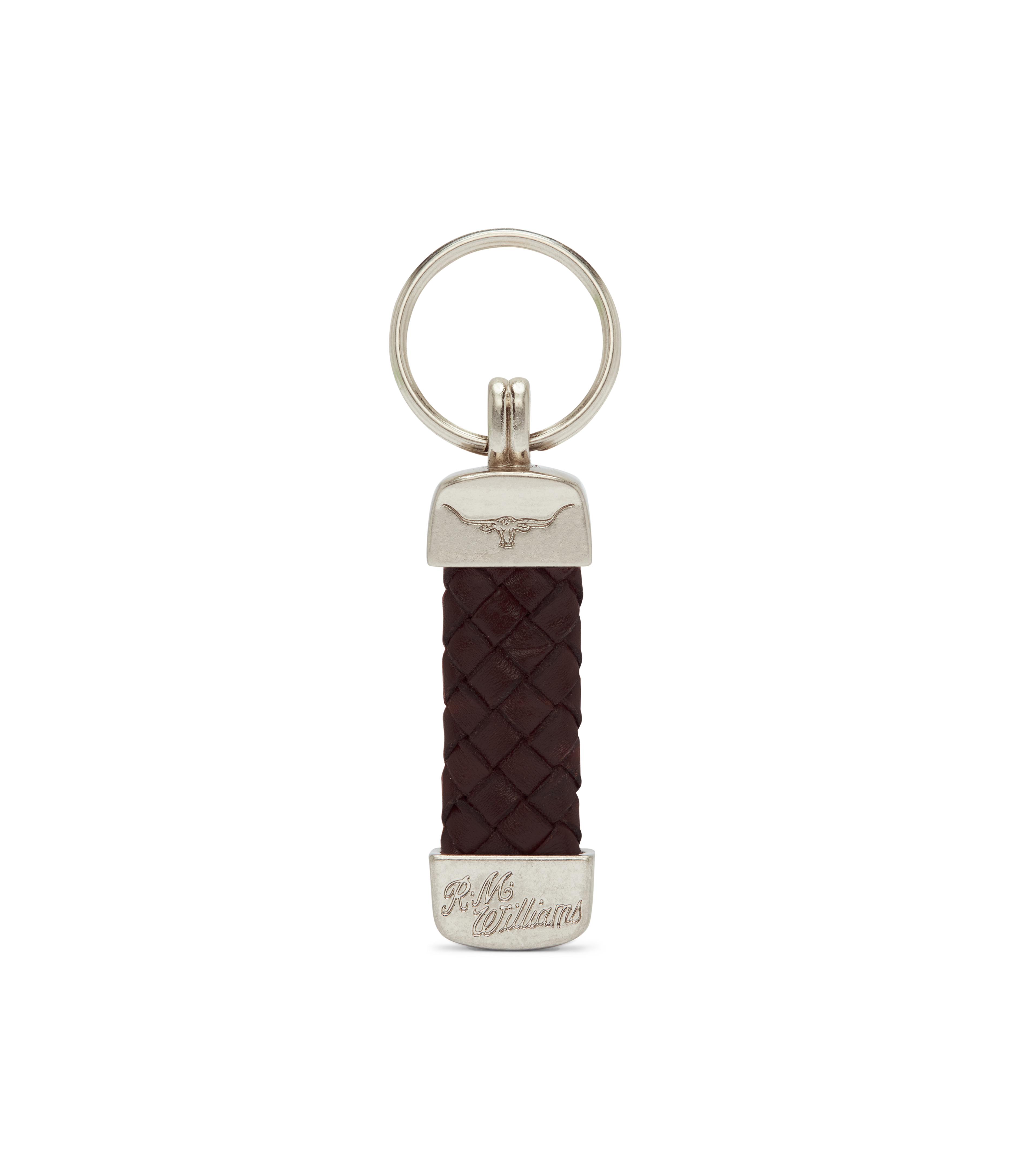 R.M. Williams Plaited Keyring - Brown