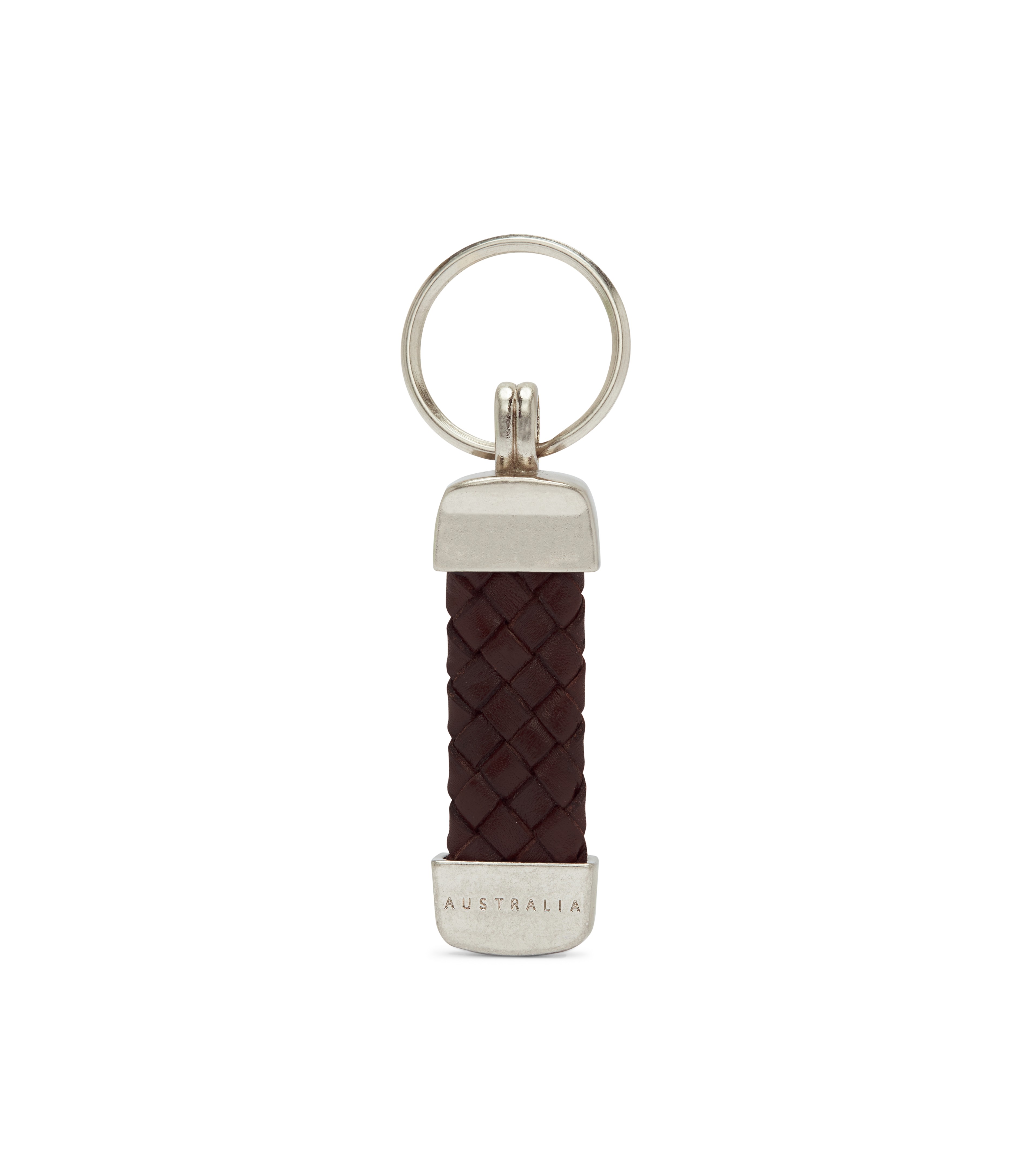 R.M. Williams Plaited Keyring - Brown