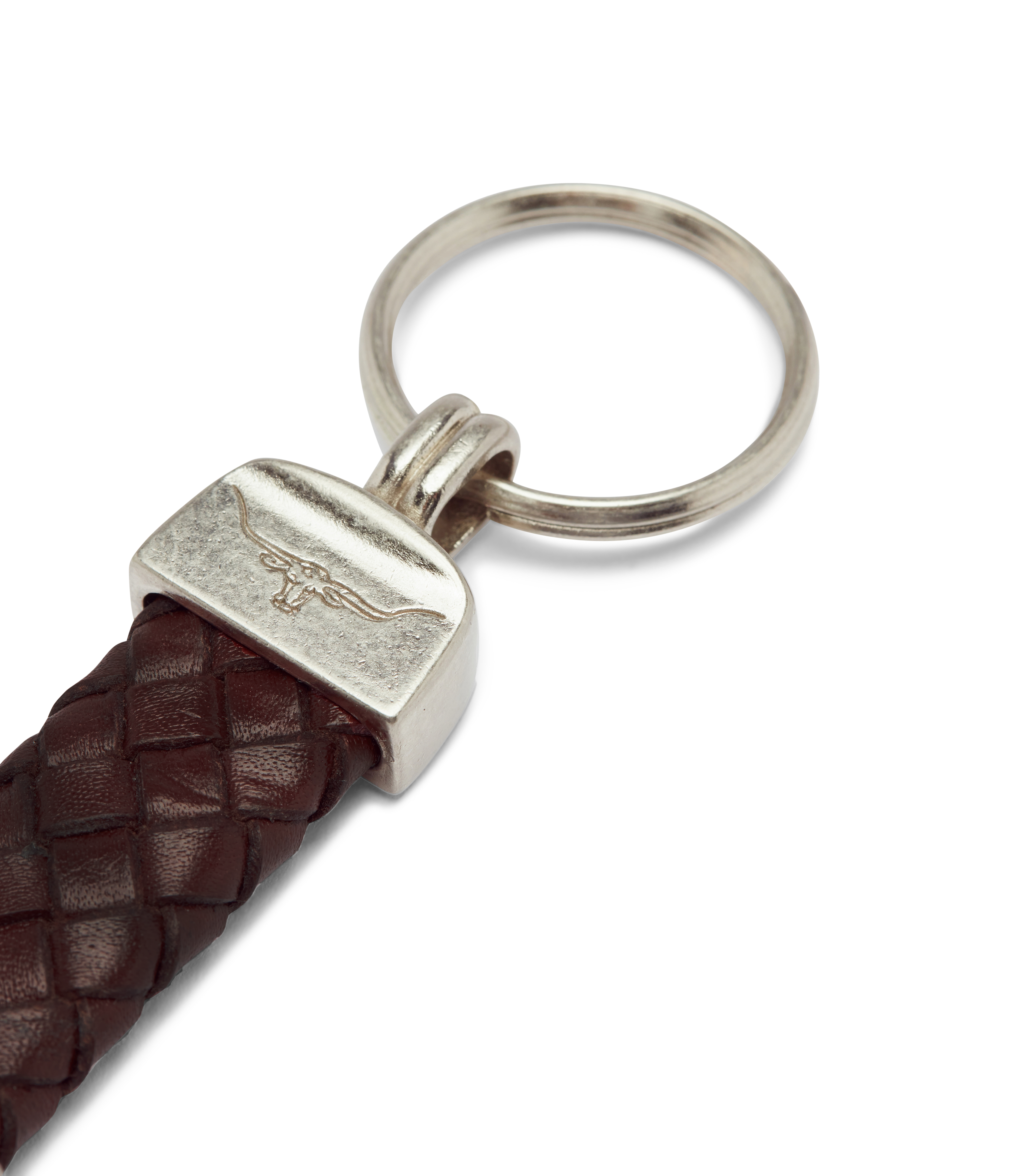 R.M. Williams Plaited Keyring - Brown