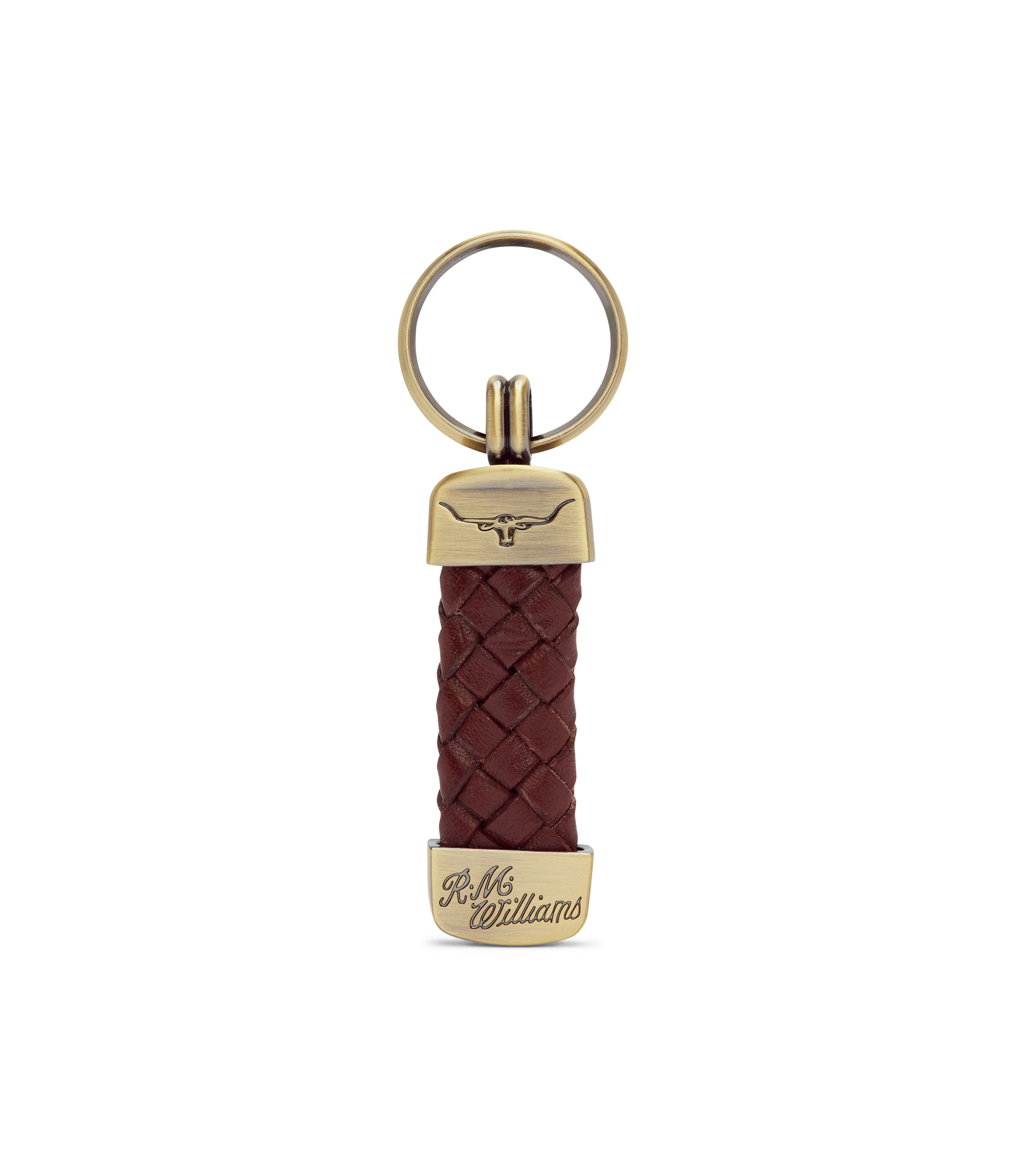 R.M. Williams Plaited Keyring - Brown