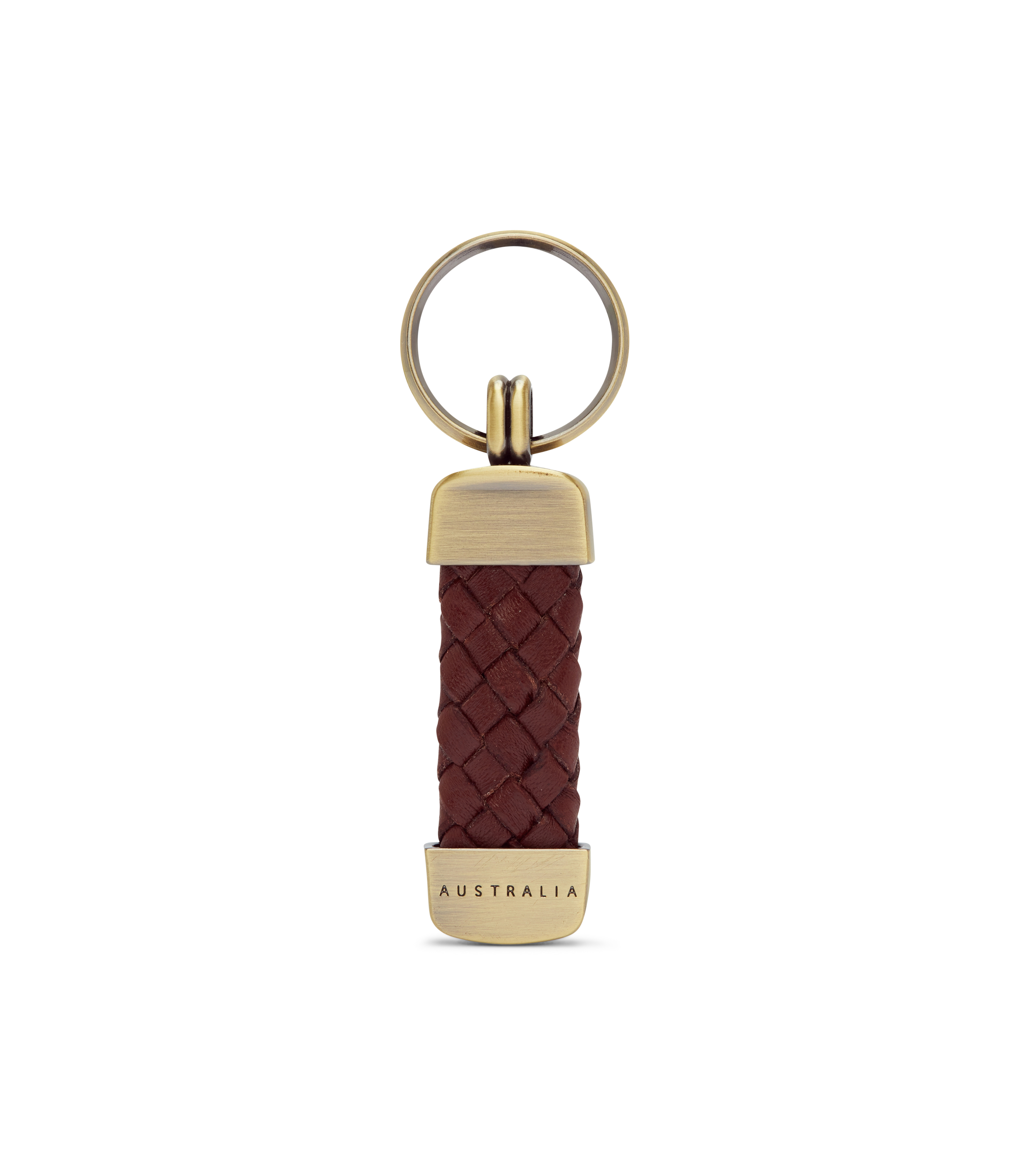 R.M. Williams Plaited Keyring - Brown