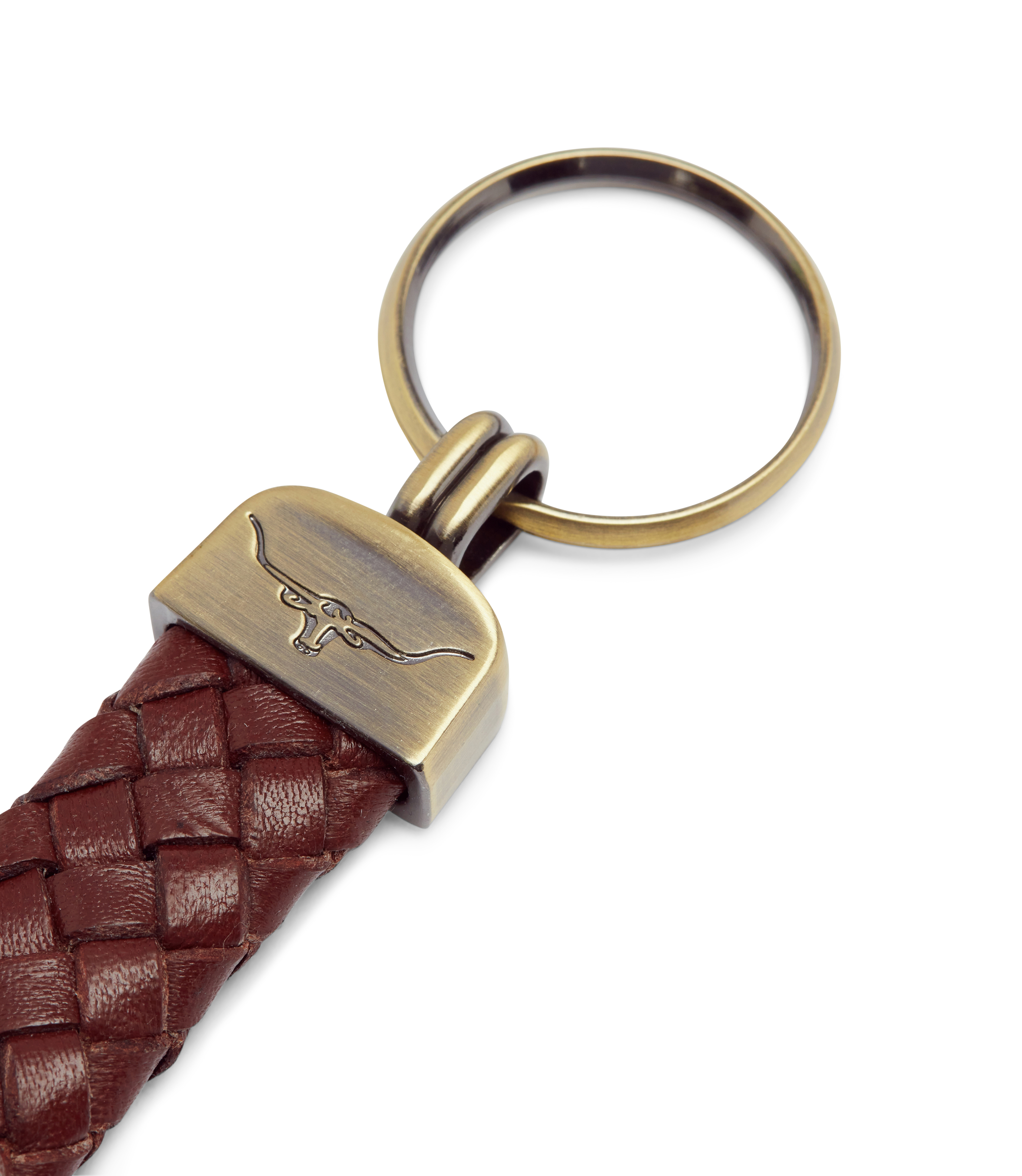 R.M. Williams Plaited Keyring - Brown
