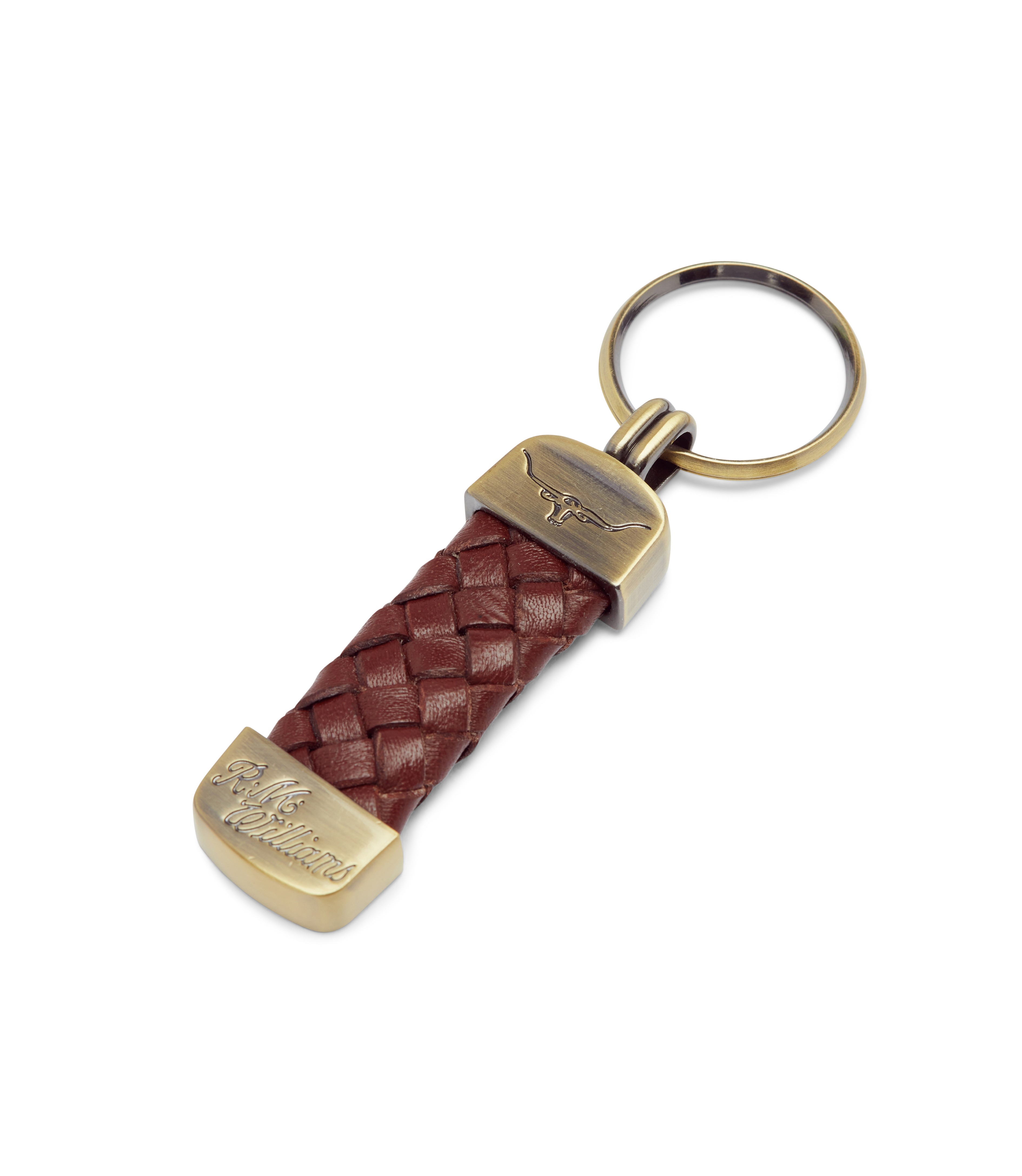 R.M. Williams Plaited Keyring - Brown