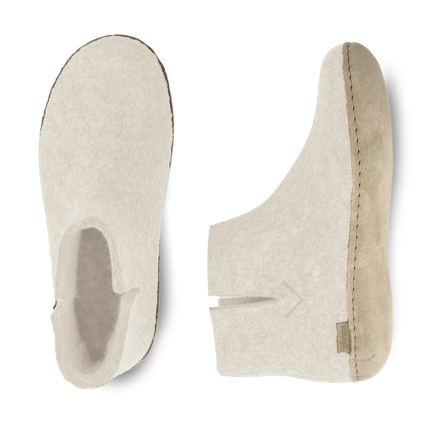 Glerups Boot White - Leather Sole