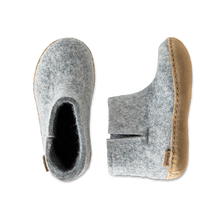 Glerups Boot Junior Grey - Leather Sole