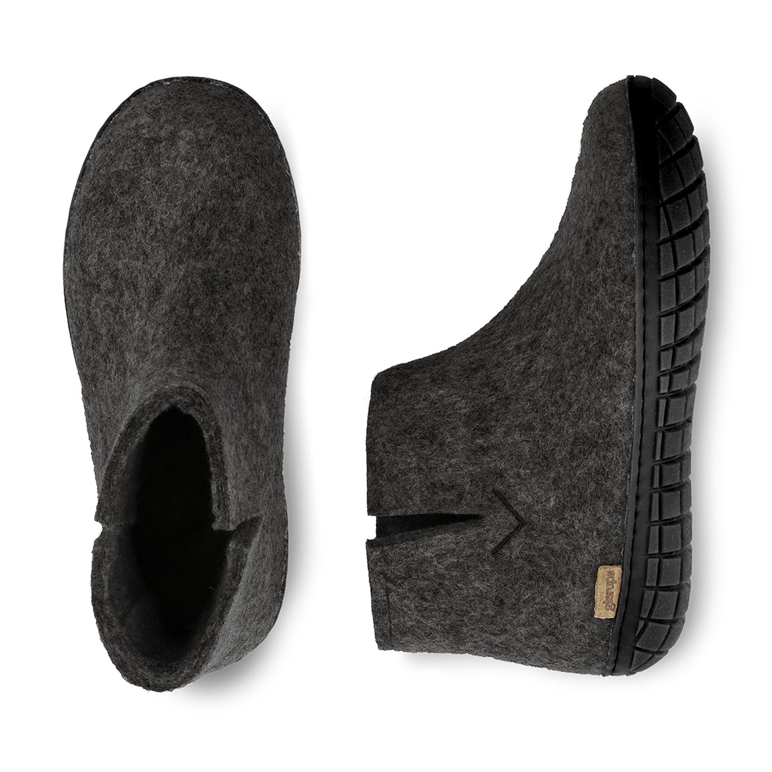 Bottillon avec semelle de caoutchouc noir en noir