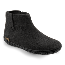 Bottillon avec semelle de caoutchouc noir en noir