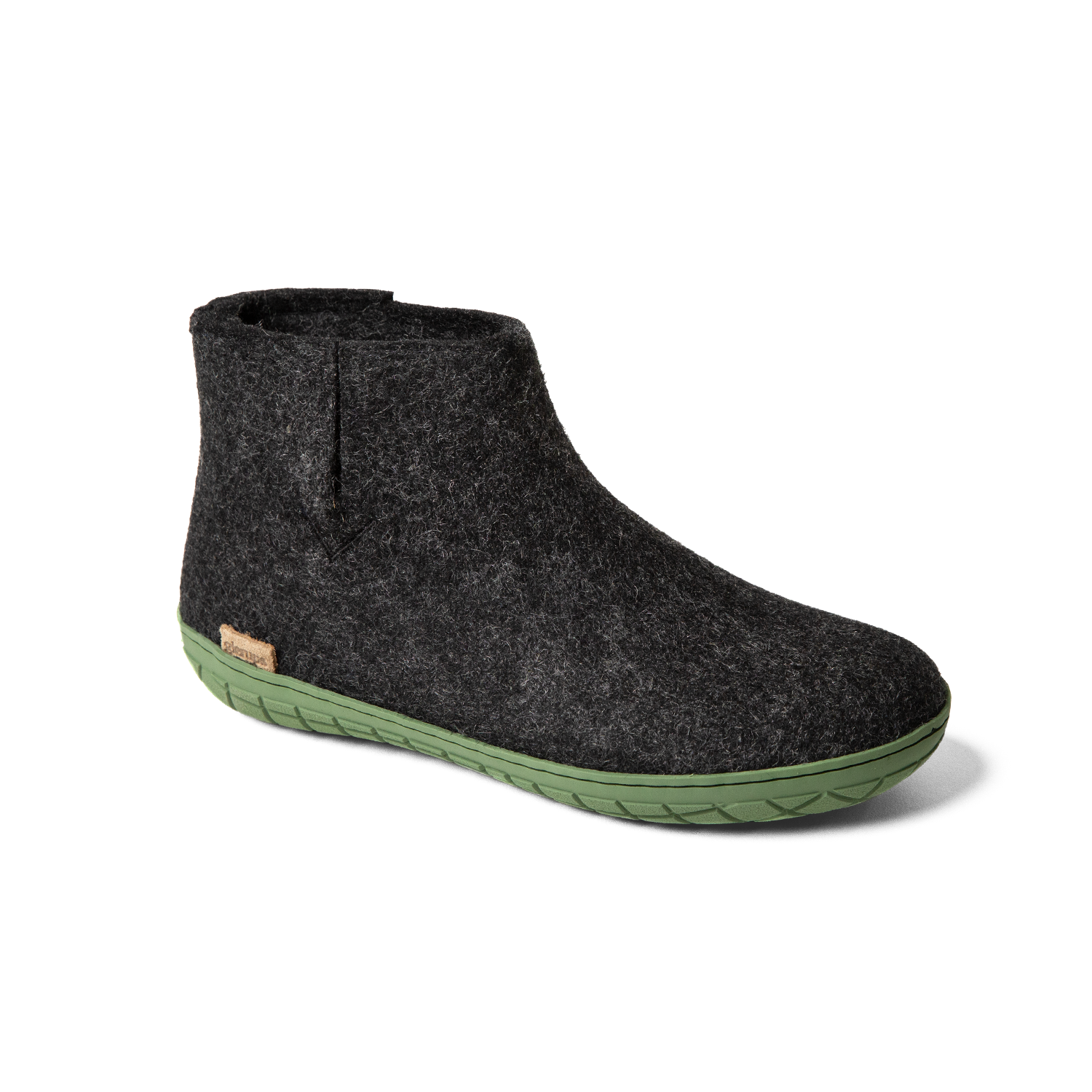 Glerups Boot Charcoal - Green Rubber Sole