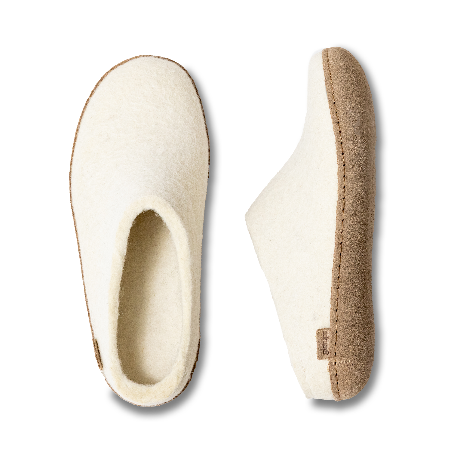 Glerups Slip-on White - Leather Sole