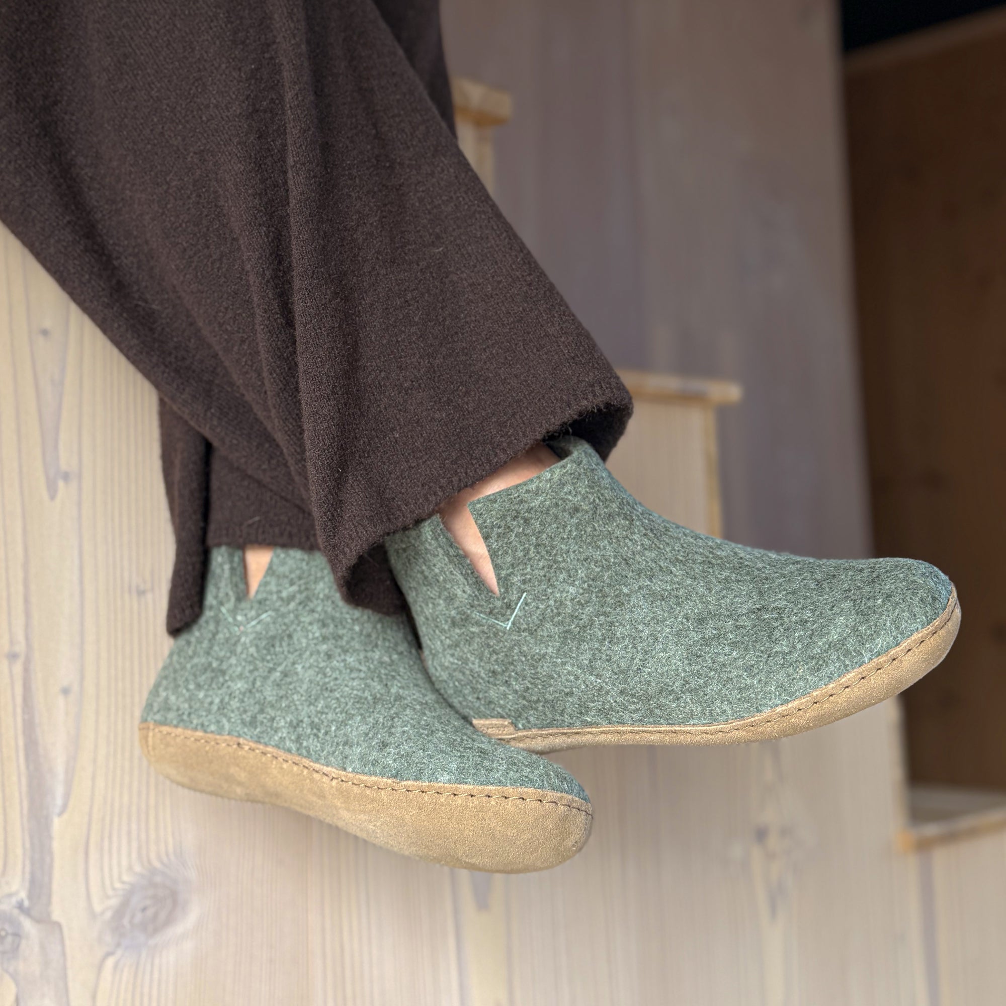 Glerups Boot Moss - Leather Sole