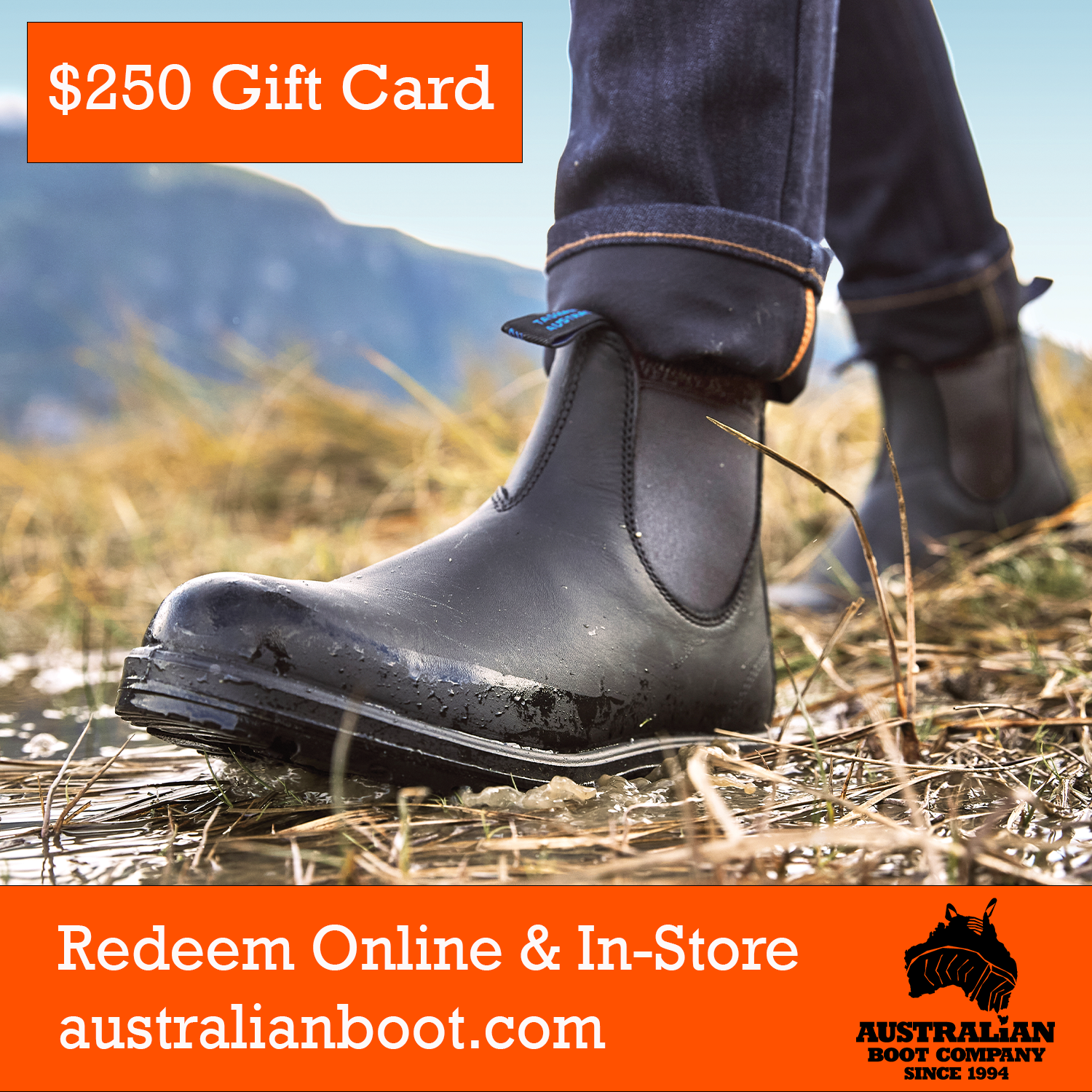 Carte-cadeau de 250 $ de l'Australian Boot Company