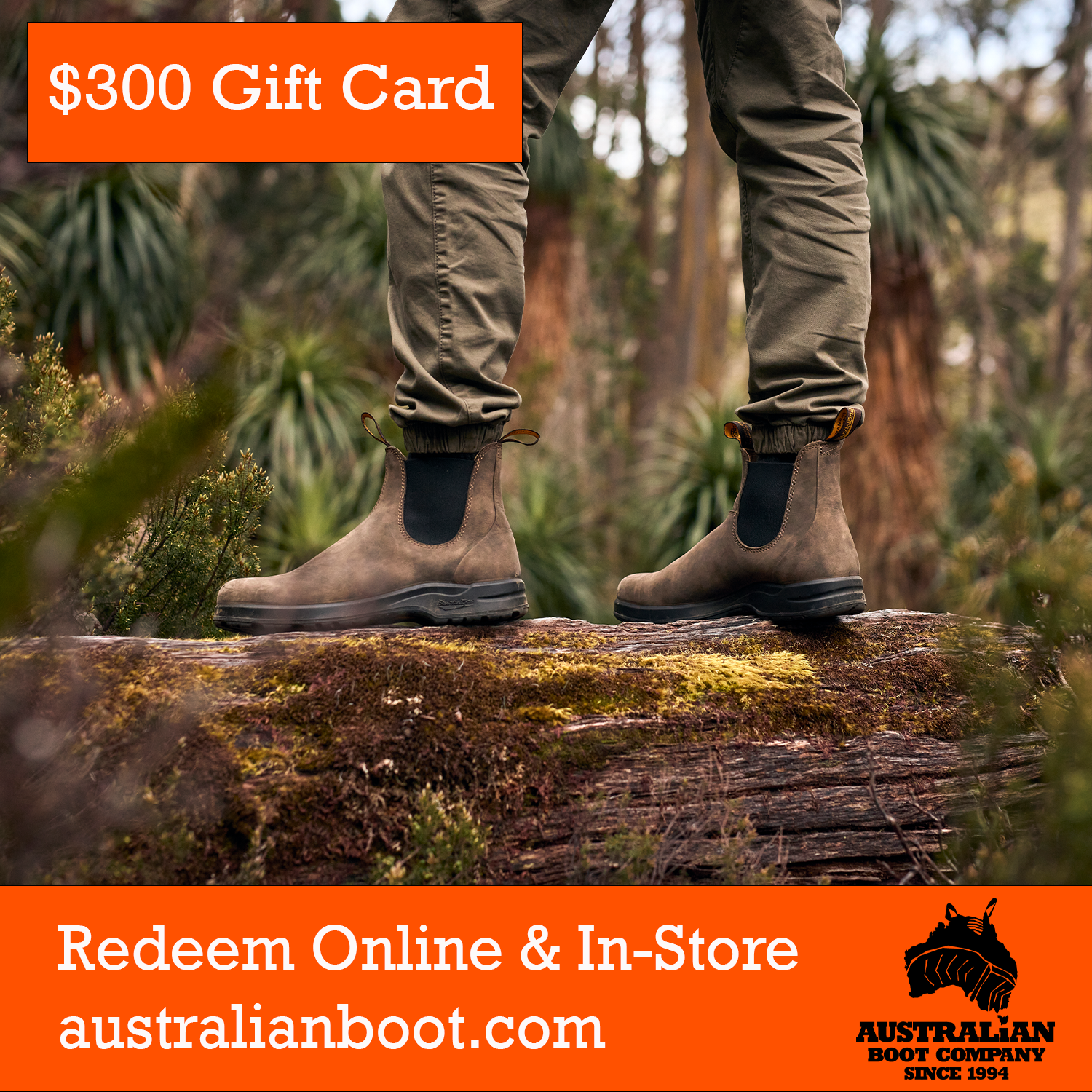 Australian Boot Company $300 Gift Card