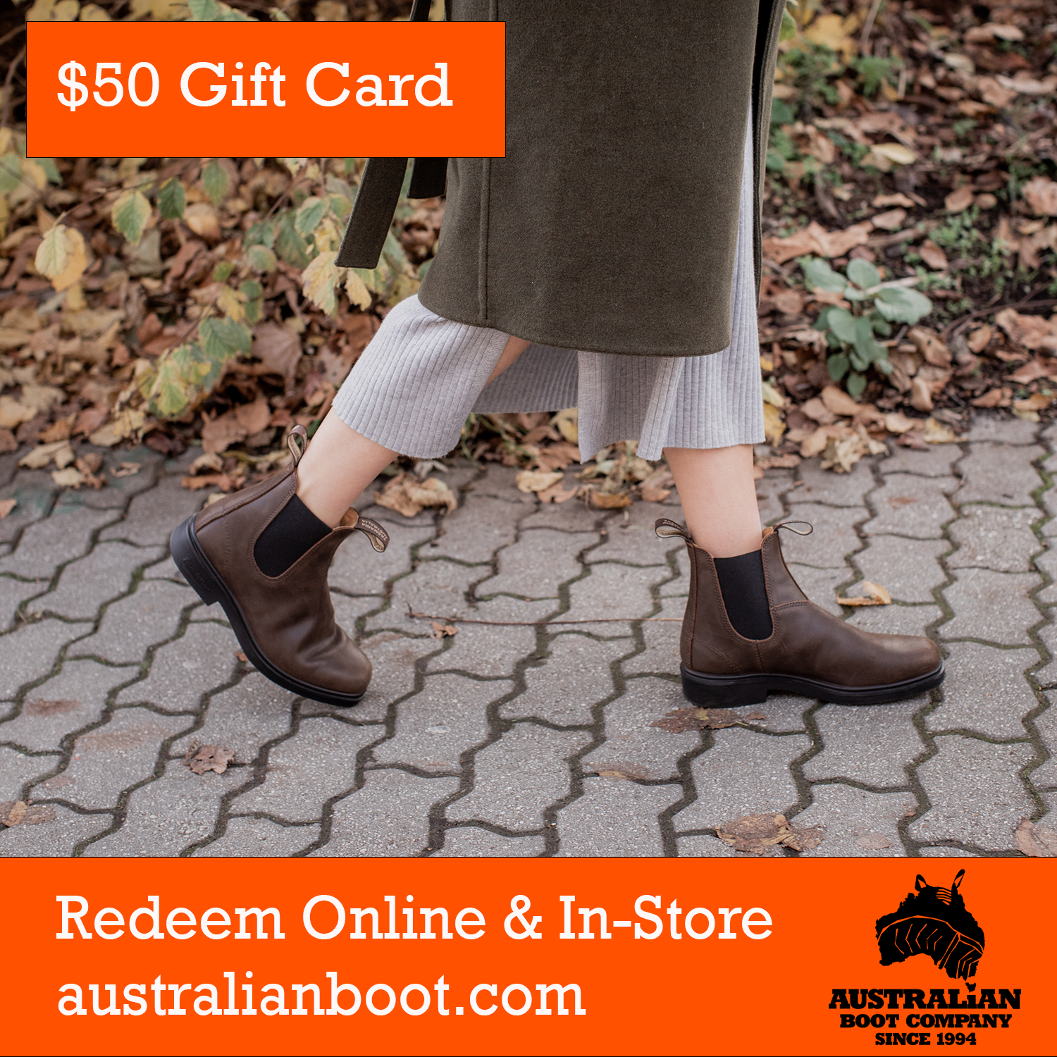 Australian Boot Company $50 Gift Card