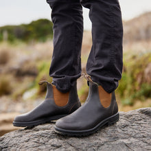 Blundstone 2501 Originale Noir avec élastique arc-en-ciel et piqûres contrastantes