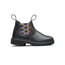 Blundstone 2254 Kids Black with Rainbow Elastic and Contrast Stitching Australian Boot Company