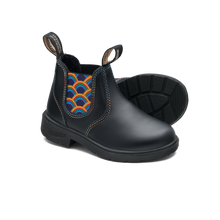 Blundstone 2254 Kids Black with Rainbow Elastic and Contrast Stitching pairs