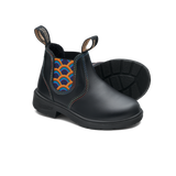 Blundstone 2254 Kids Black with Rainbow Elastic and Contrast Stitching pairs